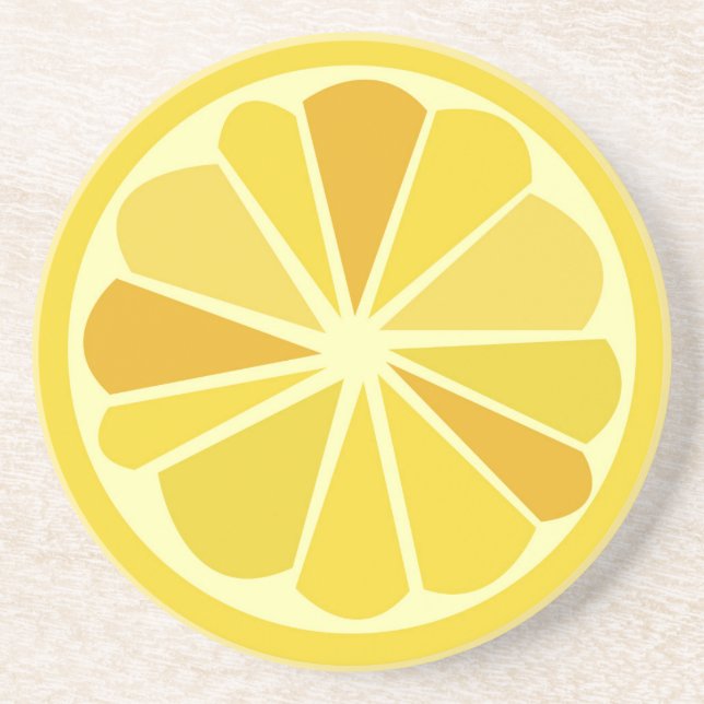 Retro lemon coaster (Front)