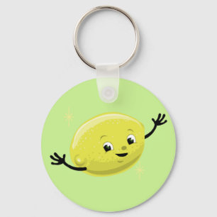 Retro Lemon Guy Key Ring