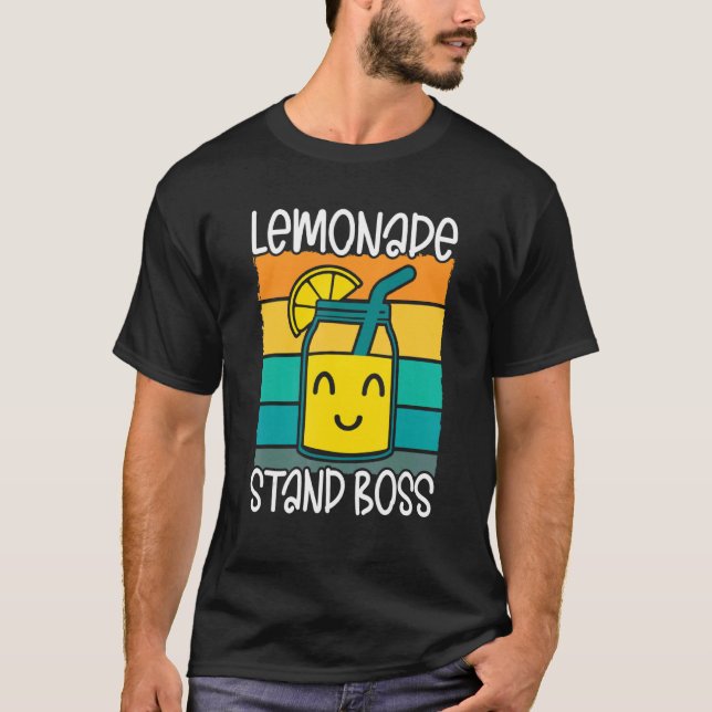 Retro Lemonade Stand Boss Ice Lemon Juice Lemons M T-Shirt (Front)