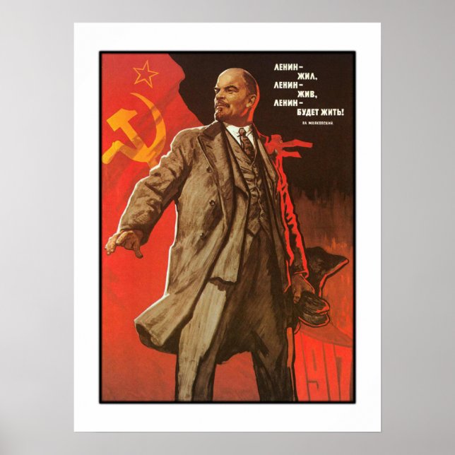 Retro Lenin Poster from the Russian Revolution (Front)