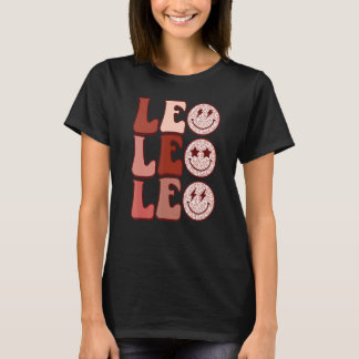 Retro Leo Zodiac Sign Astrology July August Birthd T-Shirt