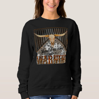 Retro Leopard Bull Skull Should've Come With Warni Sweatshirt