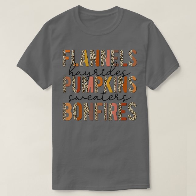 Retro Leopard Flannels Hayrides Pumpkins Sweaters  (Design Front)