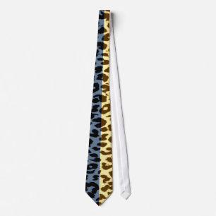 Retro leopard fur abstract texture tie