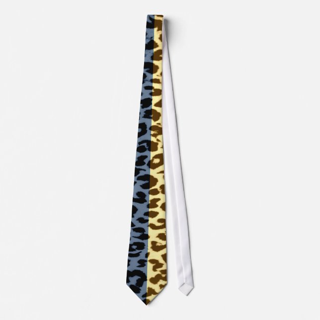 Retro leopard fur abstract texture tie (Front)