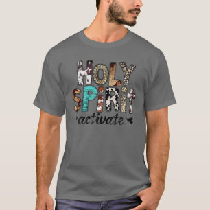 Retro Leopard Holy Spirit Activate Cowboy Rodeo We T-Shirt