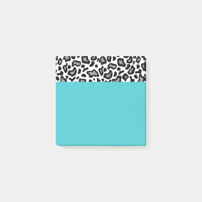 Retro Leopard Office Teacher's Post It Notes Gift (Front)