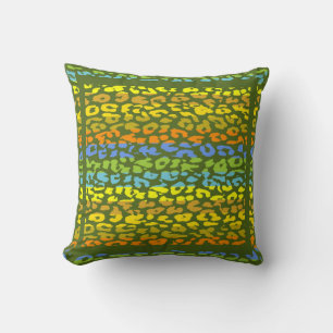 Retro Leopard Print Skin Pattern Cushion
