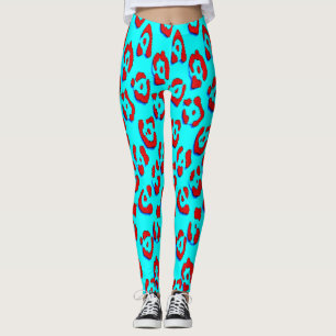 retro leopard skin pattern leggings