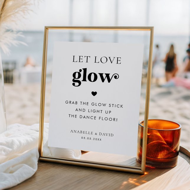 Retro Let Love Glow Stick Dance Floor Wedding Sign (Creator Uploaded)