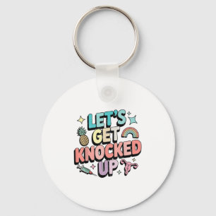Retro Let’s Get Knocked Up Ivf Fertility Transfer Key Ring