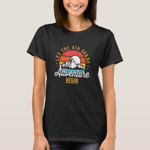 RETRO Let the 4th Grade Adventure Begin Teacher Ba T-Shirt