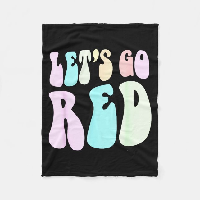 Retro Lets Go Red Team War Game Summer Camp Heart  Fleece Blanket (Front)
