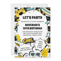 Retro Let's Party Birthday