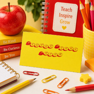 Retro Letter Tiles Tutor Business Card