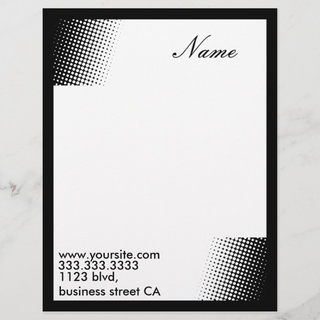 retro letterheads personalised letterhead (Front)