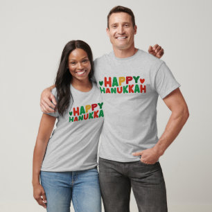 Retro lettering Happy Hanukkah  T-Shirt
