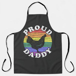 Retro LGBT Proud Chicken Daddy T-Shirt Apron