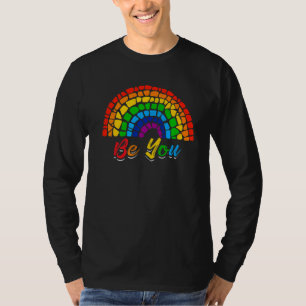 Retro Lgbt Rainbow Pride Gay Month Be Lgbt You Clo T-Shirt