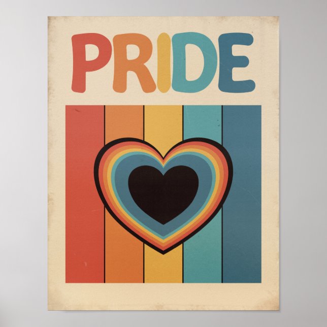 Retro LGBTQ+ Pride Poster (Front)