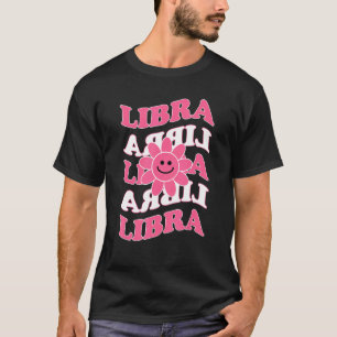 Retro Libra For Women Zodiac Libra October Birthda T-Shirt