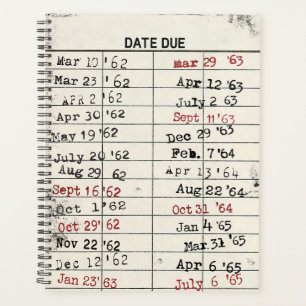Retro Library Card Planner