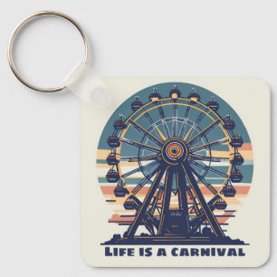 Retro Life is a Carnival Key Ring