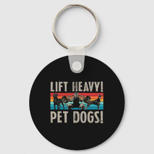 Retro Lift Heavy Pet Dogs Bodybuilding For Weightl Key Ring