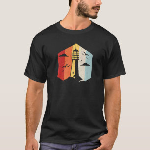 Retro Lighthouse Water Ocean Sea  Vintage Lighthou T-Shirt