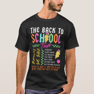 Retro Lightning Bolt Abcd Back To School Tour Teac T-Shirt
