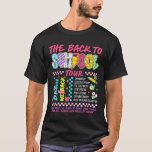 Retro Lightning Bolt Abcd Back To School Tour Teac T-Shirt