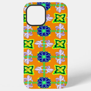 Retro lily and Daisies on yellow iPhone 12 Pro Max Case