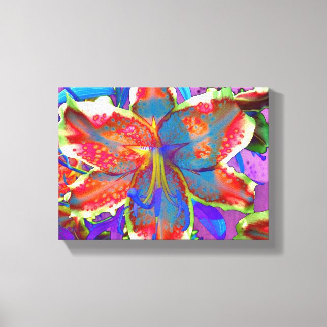 Retro Lily Canvas Print (Front)