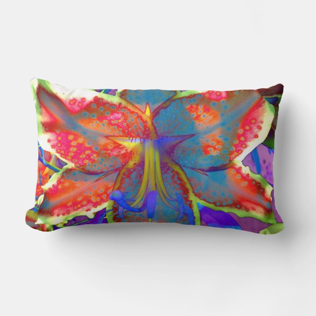 Retro Lily Lumbar Cushion (Front)