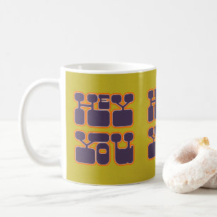 Retro Lime Green Hey You Coffee Mug
