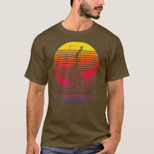 Retro Lineman Silhouette Gift Power Pole Linemen T-Shirt