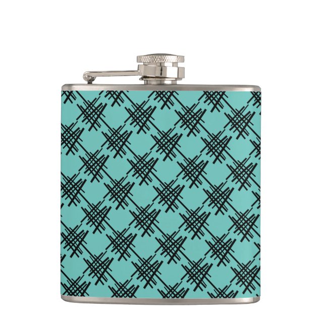 Retro Lines Hip Flask (Front)