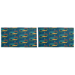 Retro Lines & Ovals Pillowcase