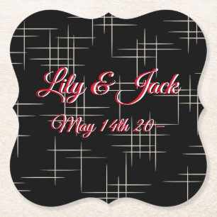 Retro Lines Paper Coaster