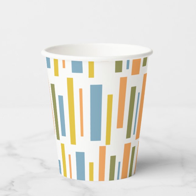 Retro Lines Pattern Paper Cup (Front)