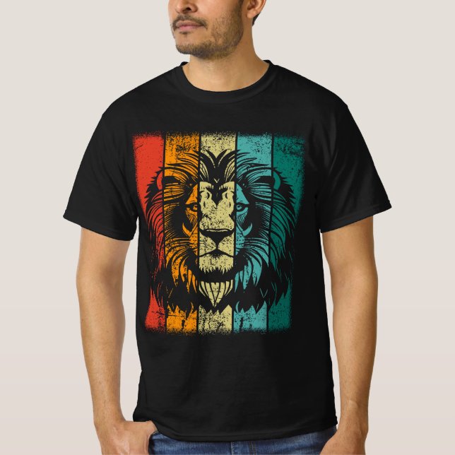 Retro Lion Face T-Shirt (Front)