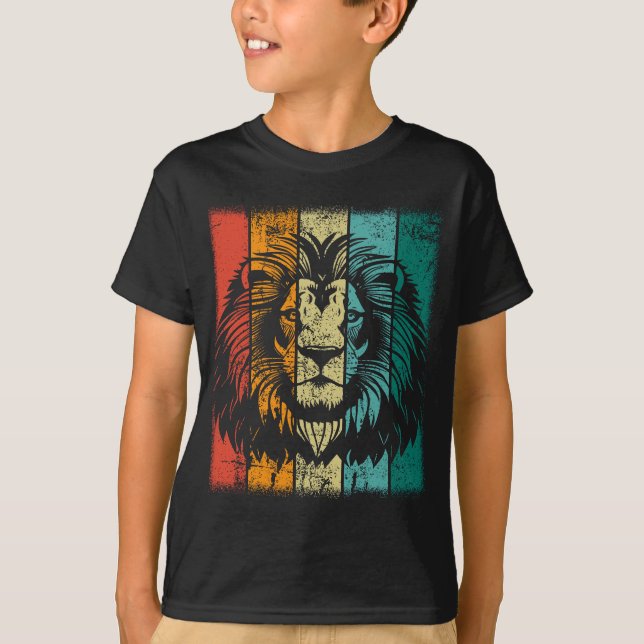 Retro Lion Face T-Shirt (Front)