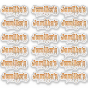 Retro Lipgloss Lip Imprint Logo Business Sticker