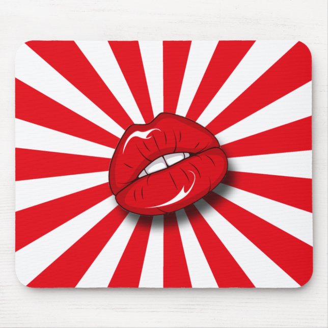 RETRO LIPS MOUSE MAT (Front)