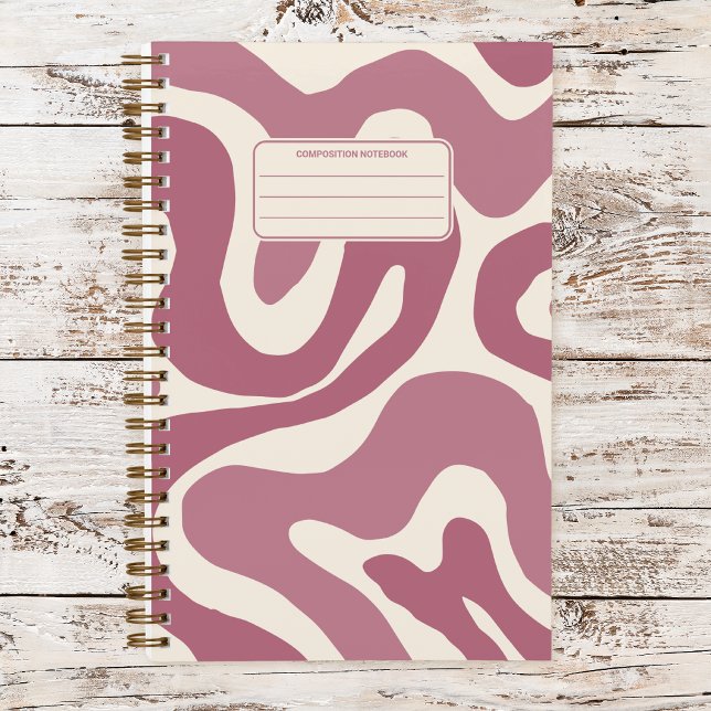 Retro Liquid Swirls Vintage Abstract Composition Notebook (Creator Uploaded)