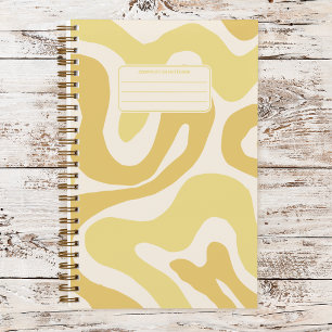 Retro Liquid Swirls Vintage Abstract Composition Notebook