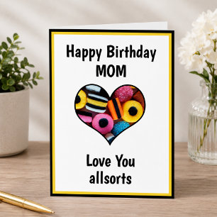 Retro Liquorice Allsorts Mum Birthday Card