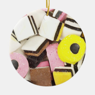 Retro Liquorice Candy Ceramic Tree Decoration