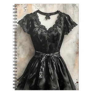 Retro Little Black Dress LBD Wedding  Notebook