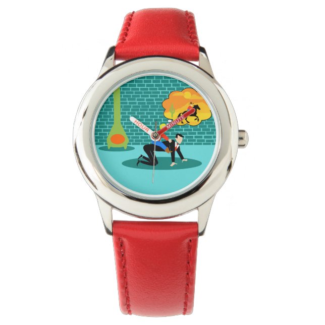 Retro Little Cowboy Kid's Watch (Front)